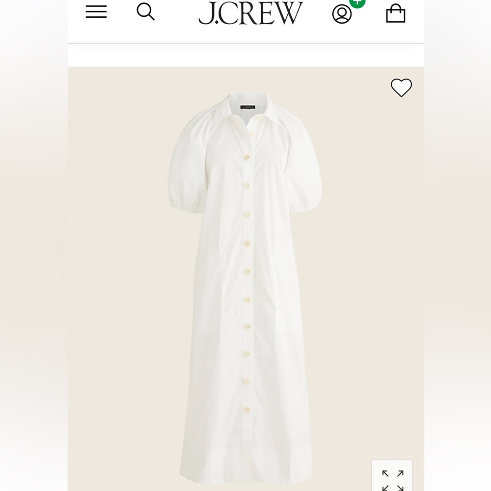 J. Crew Collared Cotton Poplin Maxi Dress